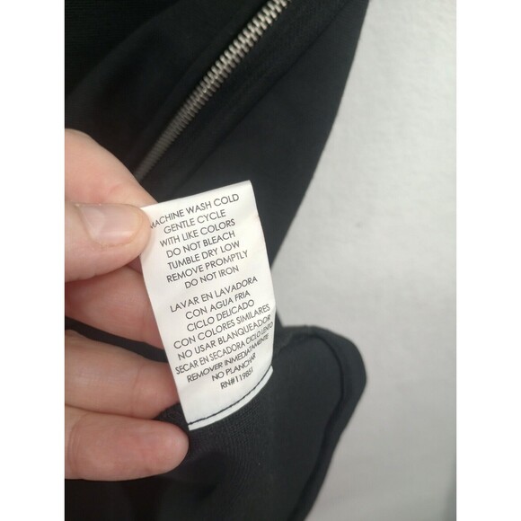 NWT Three Pink Hearts Dress Black Zipper Mini Size S Faux Wrap Front Stretch - Picture 12 of 14